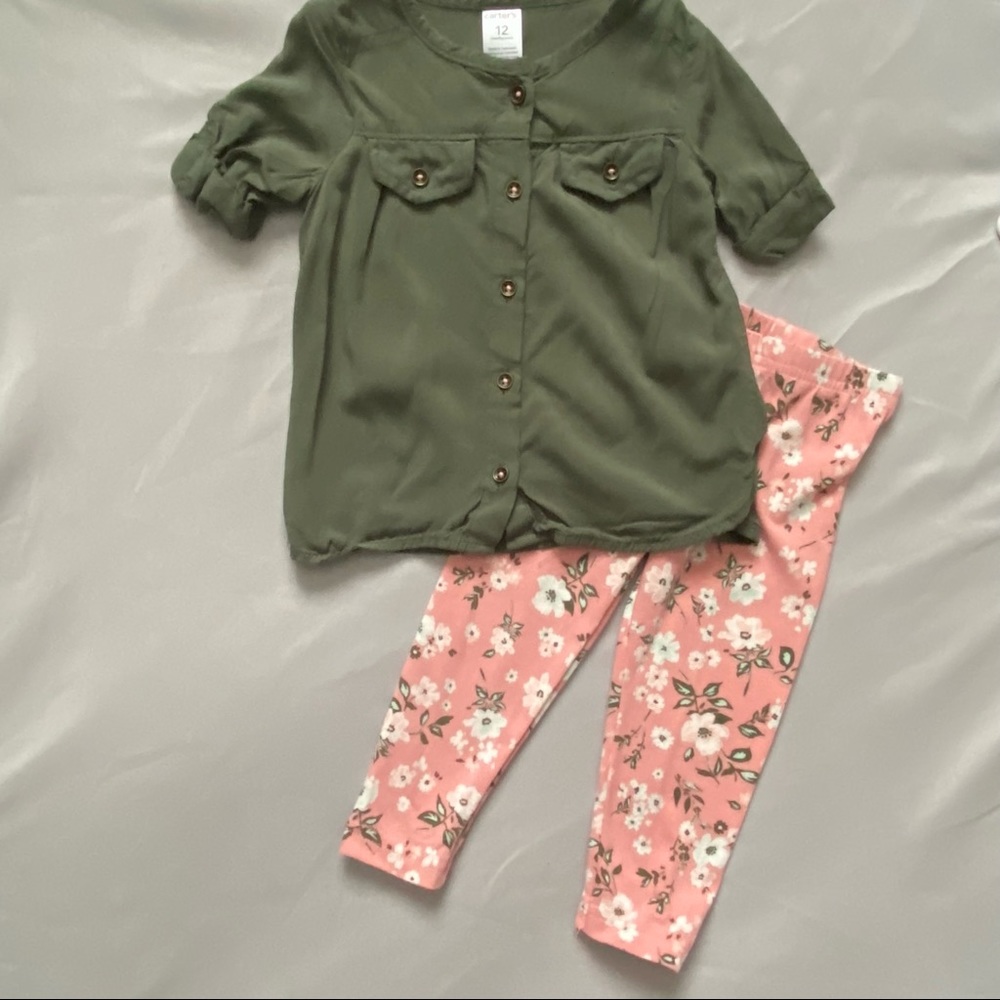 Carter’s Swing Top & Floral Leggings Set